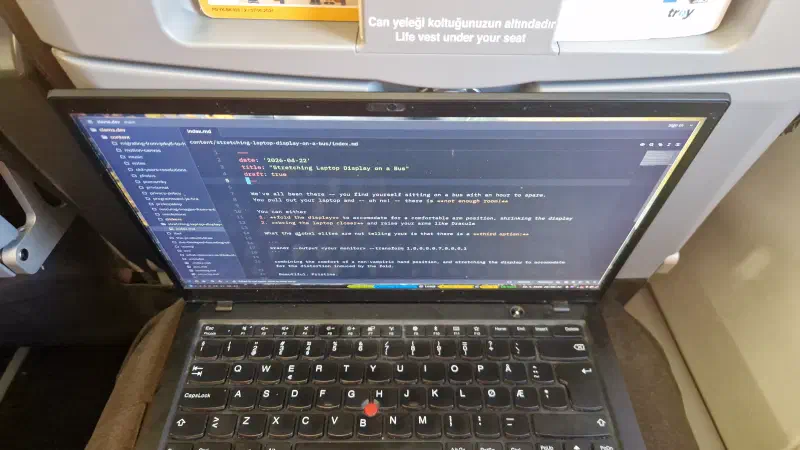 Laptop that does not spark joy.